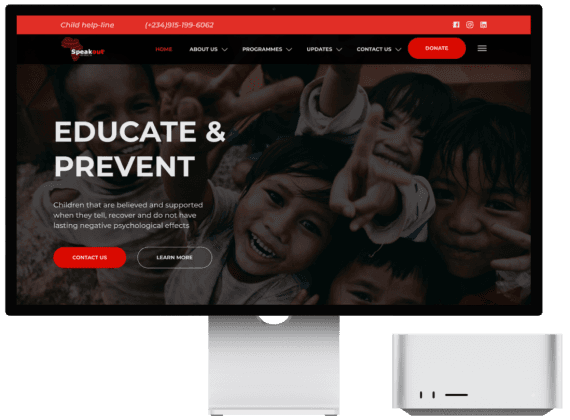 Speak Up Africa Web Design