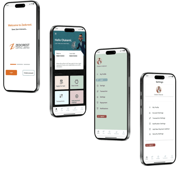 Zedcrest  Mobile Application Design